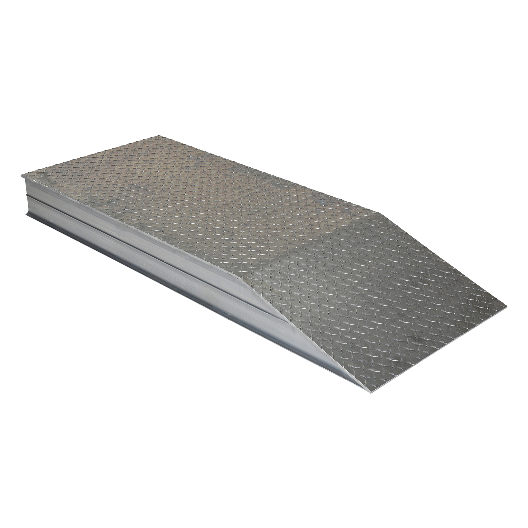 Vestil Aluminum Heavy Duty Wheel Riser 60 In. x 24 In. x 5-7/8 In. 30000 Lb. Capacity Silver